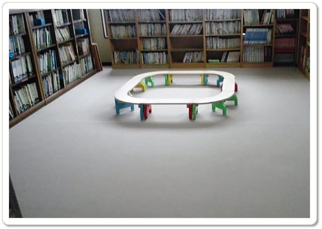 Ａ幼稚園様　図書室 床の遮熱施工